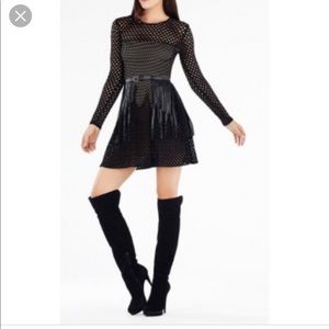 BCBG MAXAZRIA BLACK LONG SLEEVE DRESS